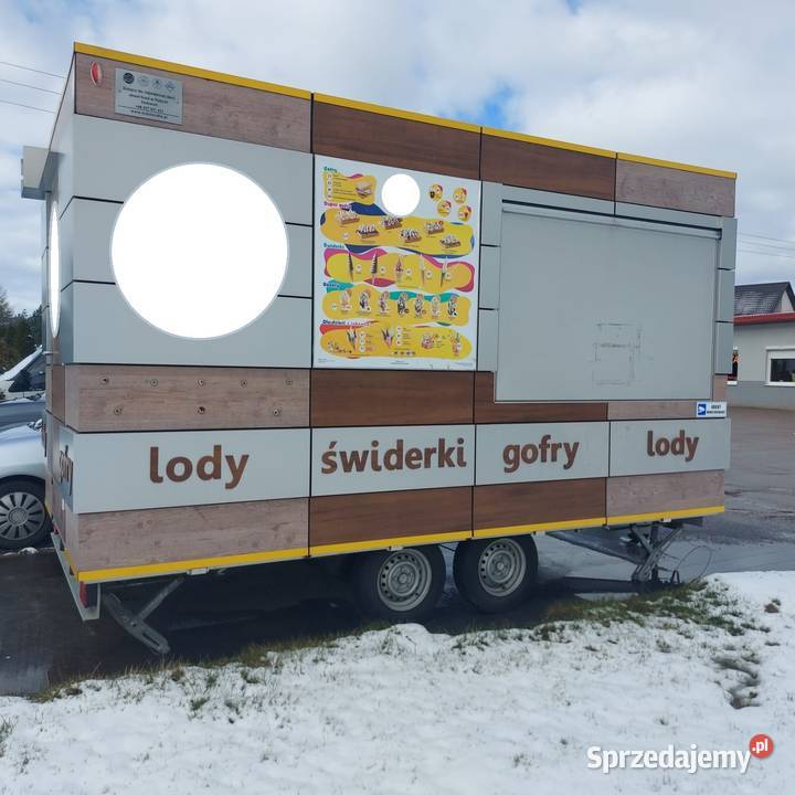 Przyczepa gastronomiczna Lody Gofry Granita pomorskie Wejherowo