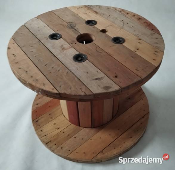 Szpula drewniana twarde drewno stolik kawowy 70 Chojnice sprzedam