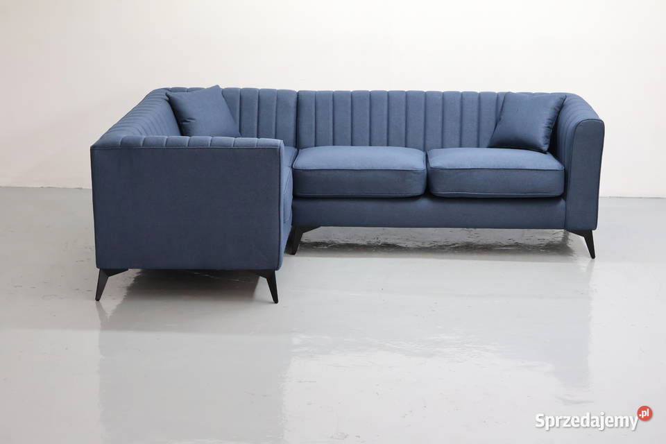 TUG Nowy granatowy Narożnik nowoczesny design 74cm Poznań sprzedam