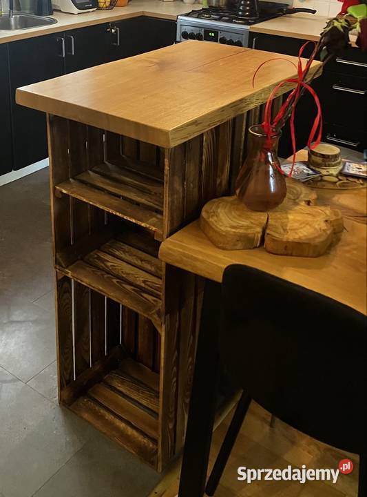 Wyspa kuchenna diy blat drewniany Gdynia