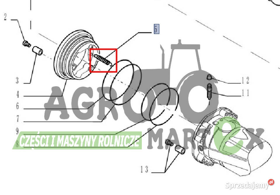 71482515 76086144 1167336 SPRĘŻYNA CNH Pozostałe Wichrów