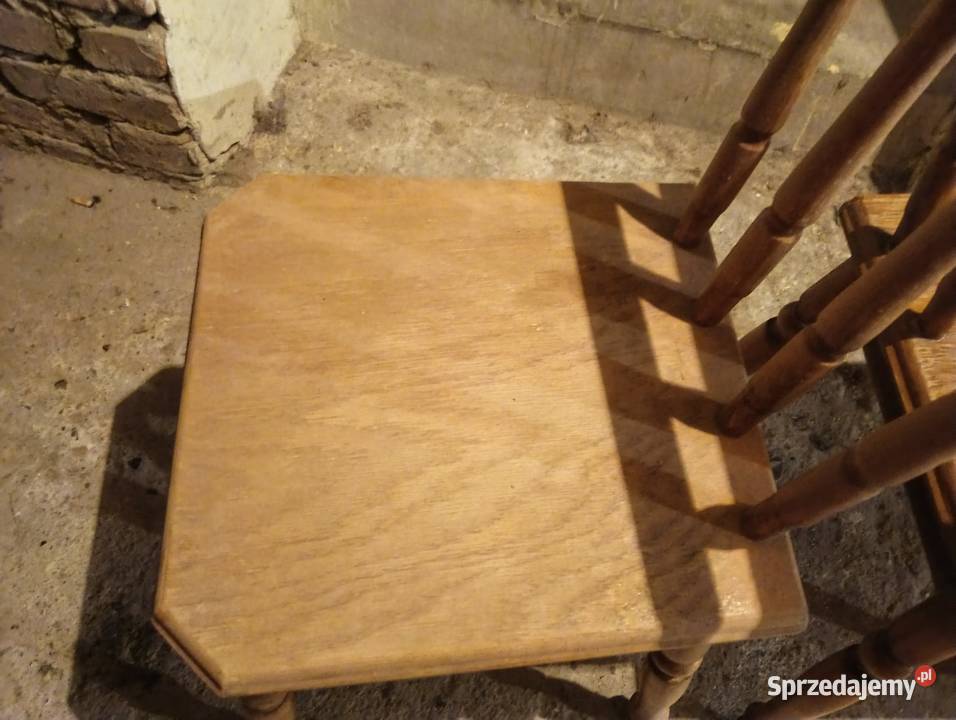 Krzesła kuchenne zydle jesionowe PRL 4 sztuki Kraków