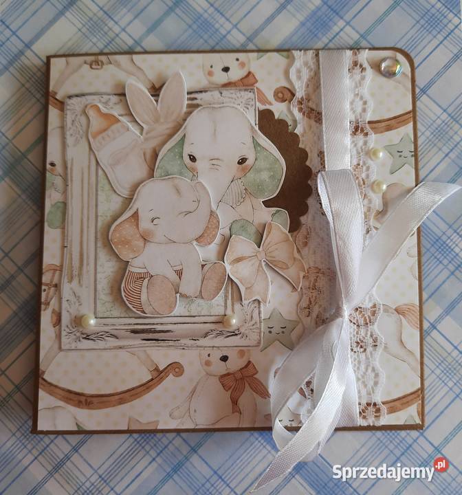 Kartka personalizowana na Chrzest narodziny Ryki