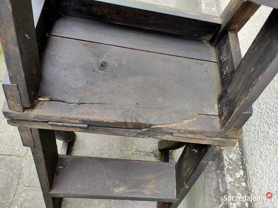 Antyczne krzesło schodki drabinka 788 Kościan