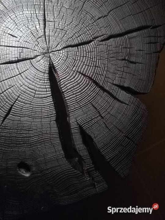Stolik kawowy palone Drewno plaster drewna Pogrzebień