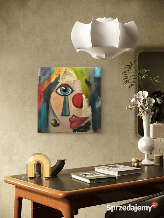 Obraz akrylowy ręcznie malowany 80x80 Ulanów sprzedam