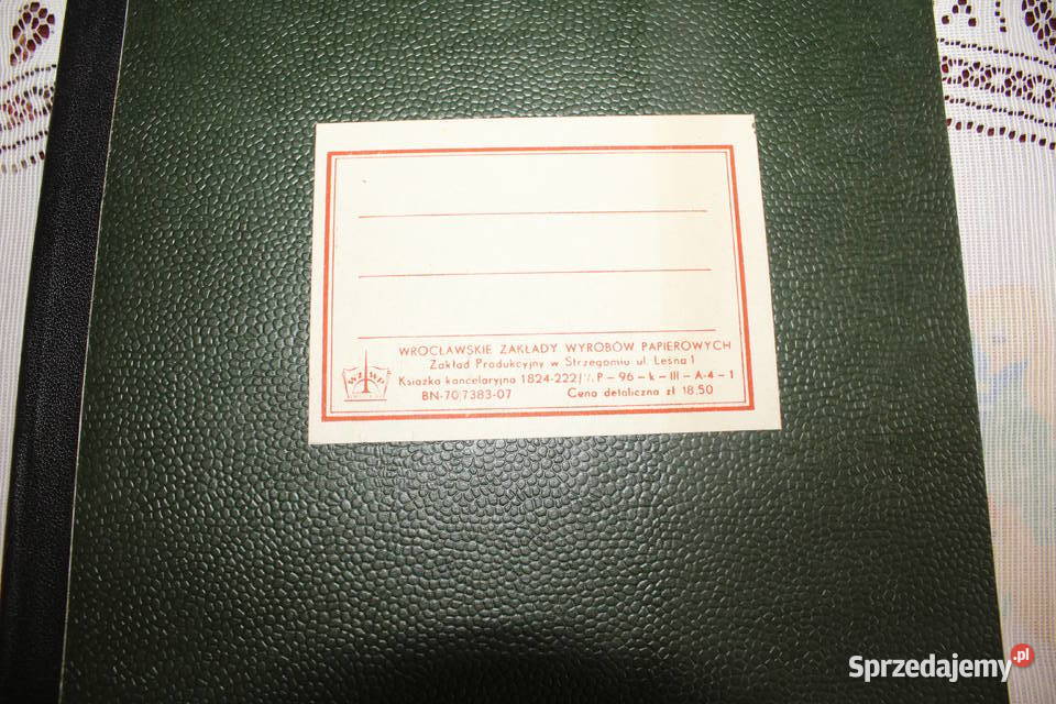 Książka kancelaryjna w kratkę PRL śląskie
