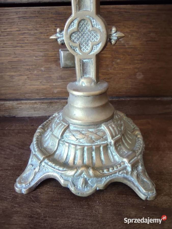 Stary krzyż krucyfiks Francja mosiądz wielkopolskie