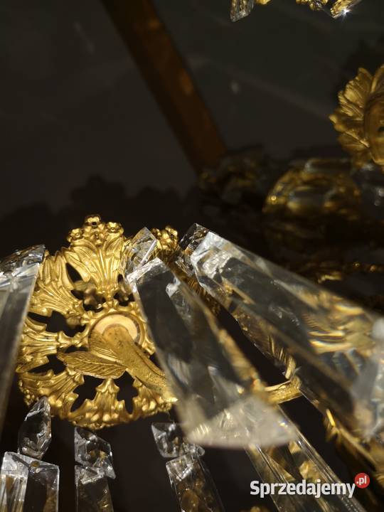 Żyrandol pozłacany na 8 świec pomorskie Gdańsk sprzedam
