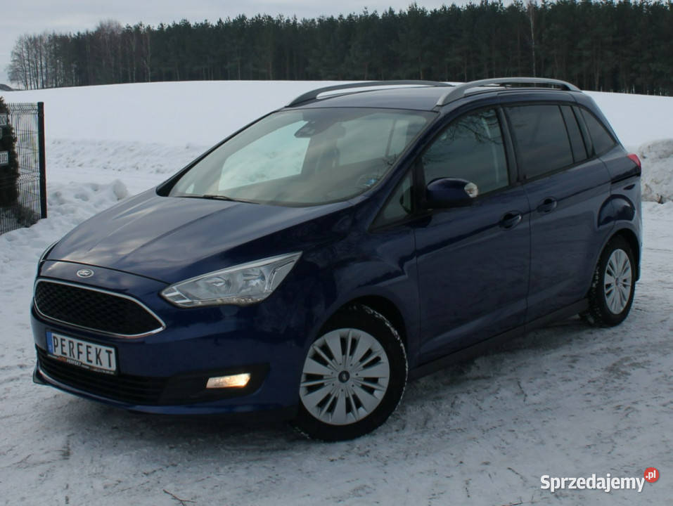 Ford Grand C 10 Benzyna 125 7 OSÓB Navi LED pomorskie Zielenin