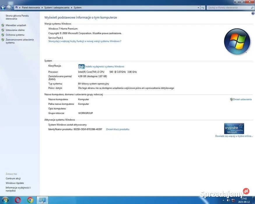 Komputer stacjonarny z klawiaturą sprzedam
