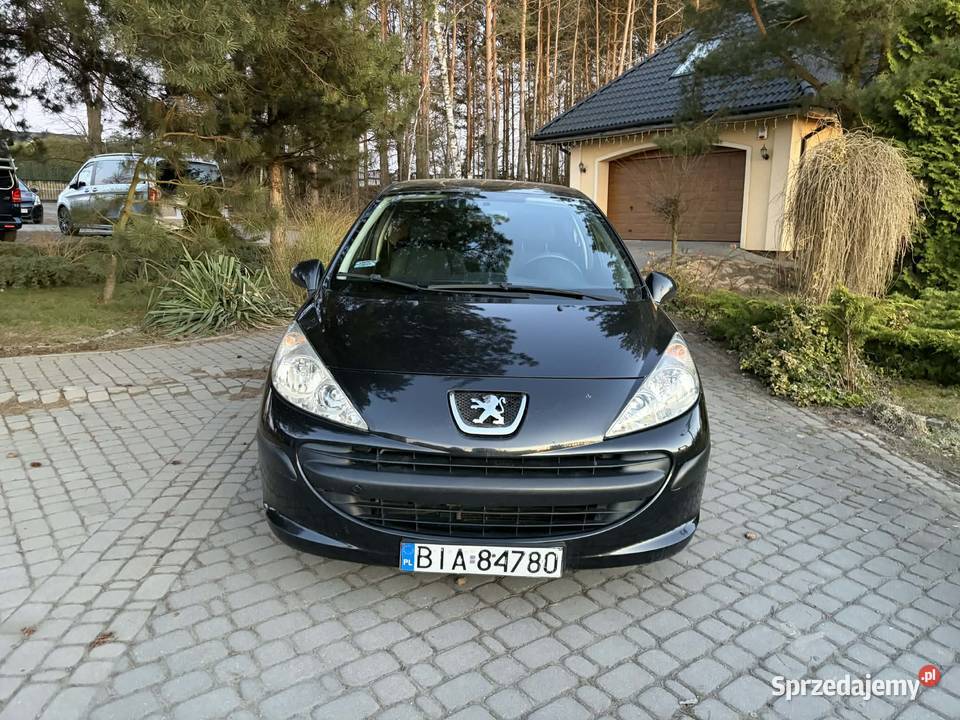 Peugeot 207 14 benzyna 2008r klima czarny podlaskie Białystok