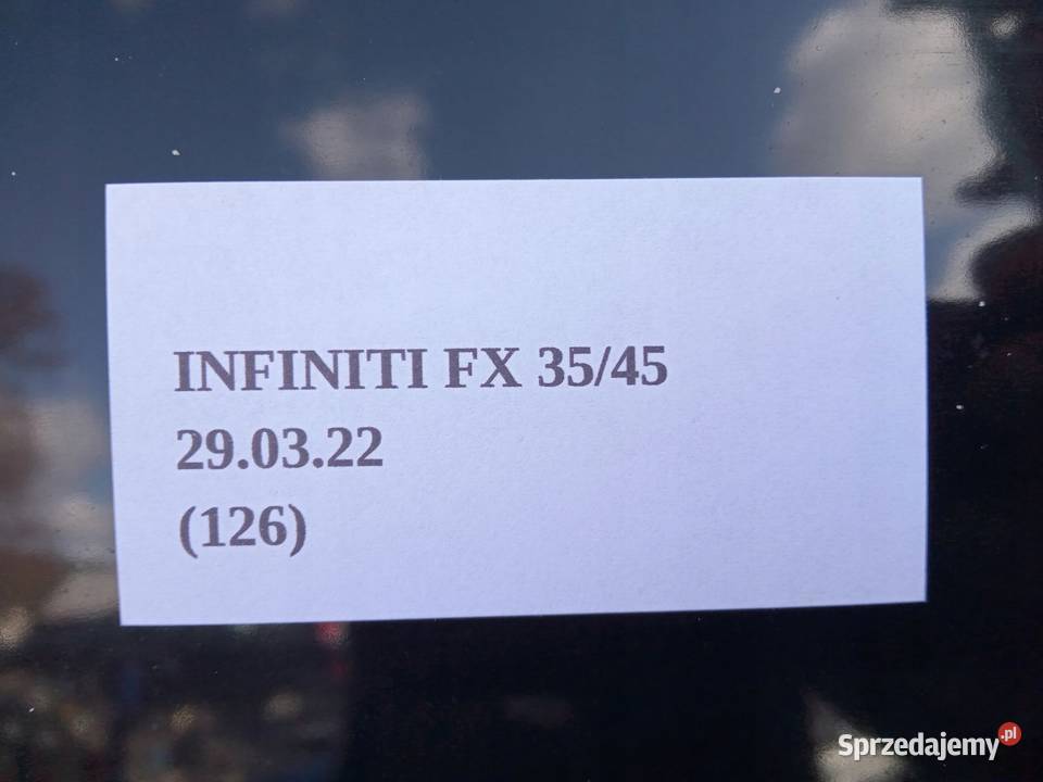 MASKA POKRYWA SILNIKA INFINITI FX35 FX45 osobowe wielkopolskie Nowy Tomyśl sprzedam