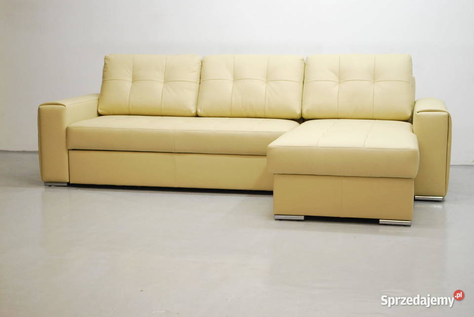 OOC beżowy SKÓRA NATURALNA NAROŻNIK Z wielkopolskie Poznań