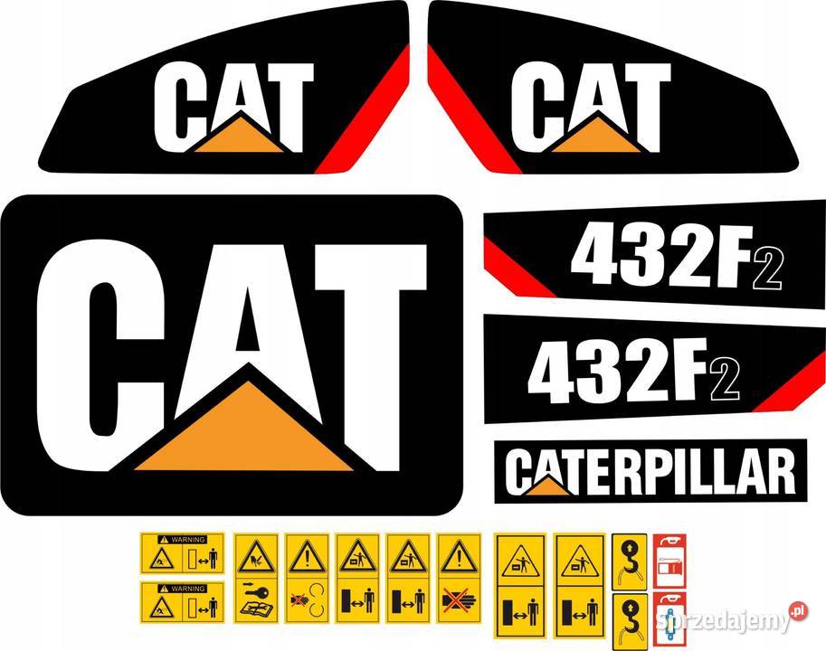 NAKLEJKI NA MASZYNĘ CAT 432f2 CATERPILLAR Nakło nad Notecią