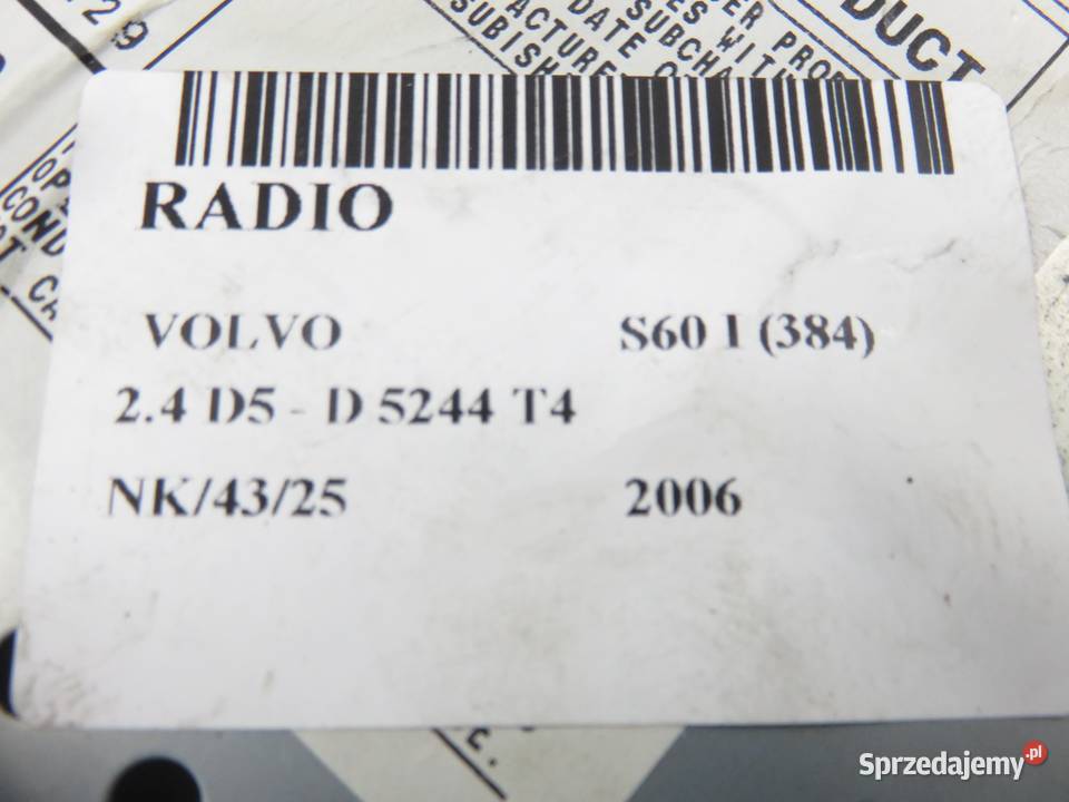 RADIO VOLVO S60 I 384 30745812