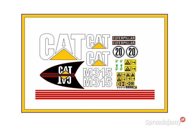 Naklejki Zestaw CAT M315 M312 koparka kołowa Grodzisk Mazowiecki