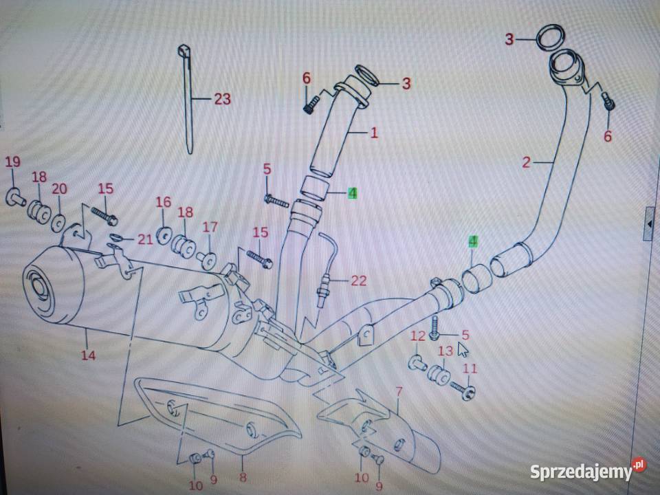 Oryg uszczelka wydechu kolektora Suzuki DL650 Otwock