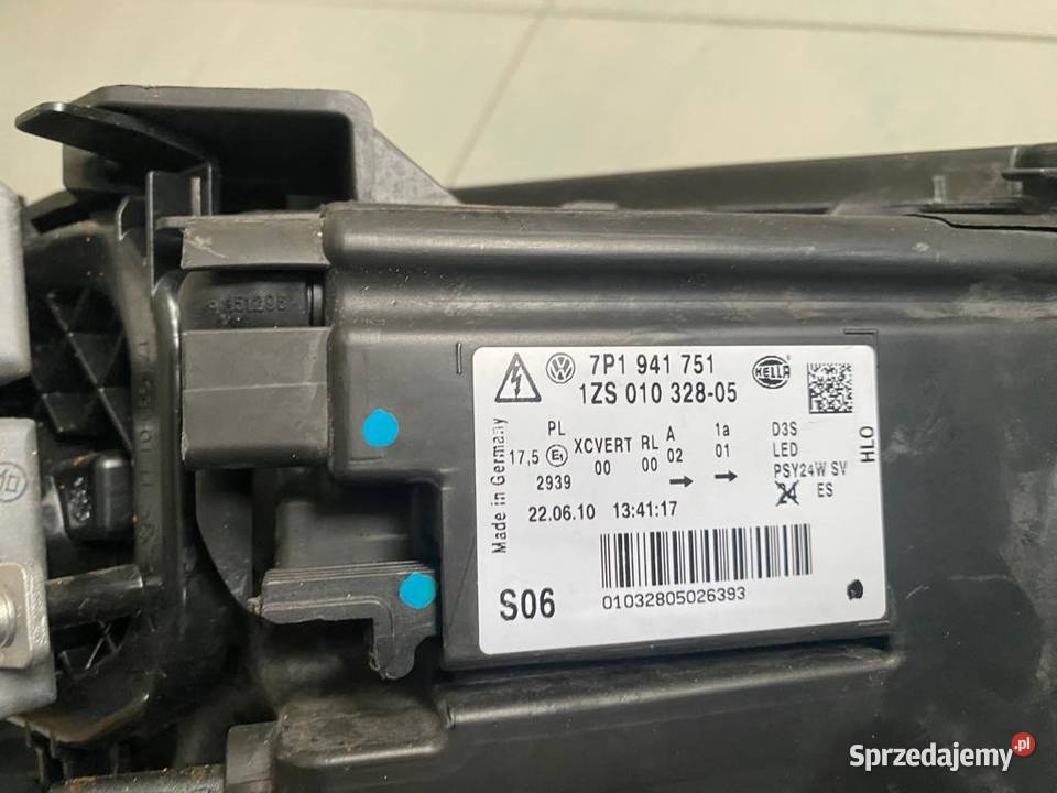 LAMPA LEWA PRZÓD VW TOUREG II 7P USZKODZONA Grzebowilk