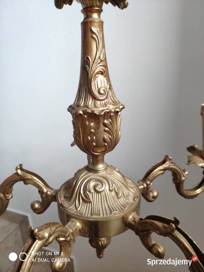 stary mosiężny brązowy francuski żyrandol Kraków sprzedam