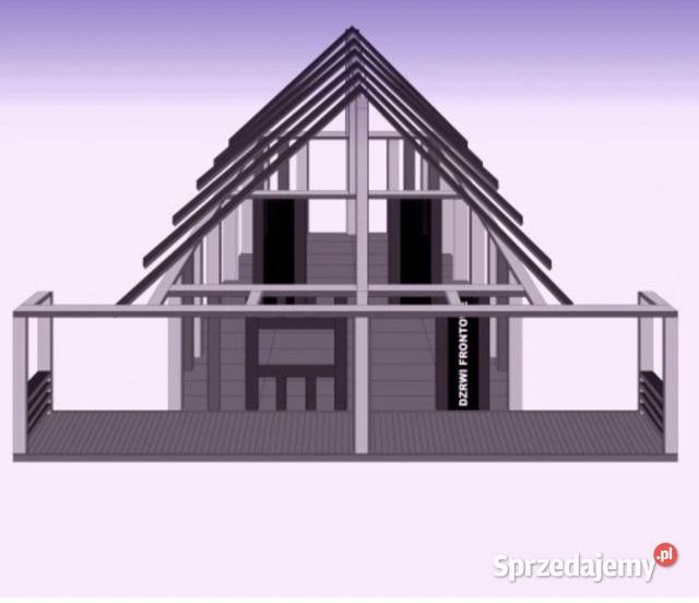 KONSTRUKCJA SZKIELETOWA DOMKU z poddaszem 45m Korczyna