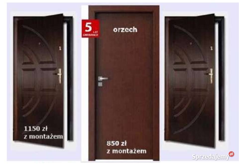 Drzwi zewnętrzne antywłamaniowe drewniane i Nowe Miasto nad Pilicą sprzedam