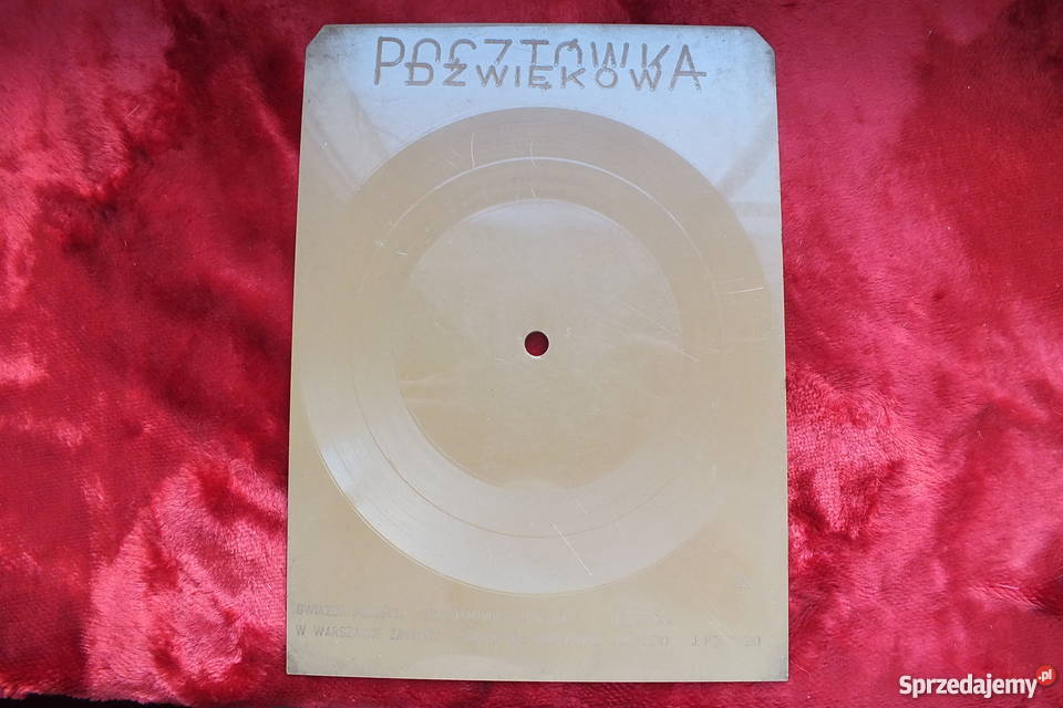 Stara pocztówka dźwiękowa HKunicka i J Połomski Żary sprzedam