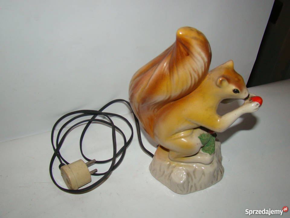 Lampka porcelanowa wiewiórka Steatyt Katowice Bielsko-Biała sprzedam