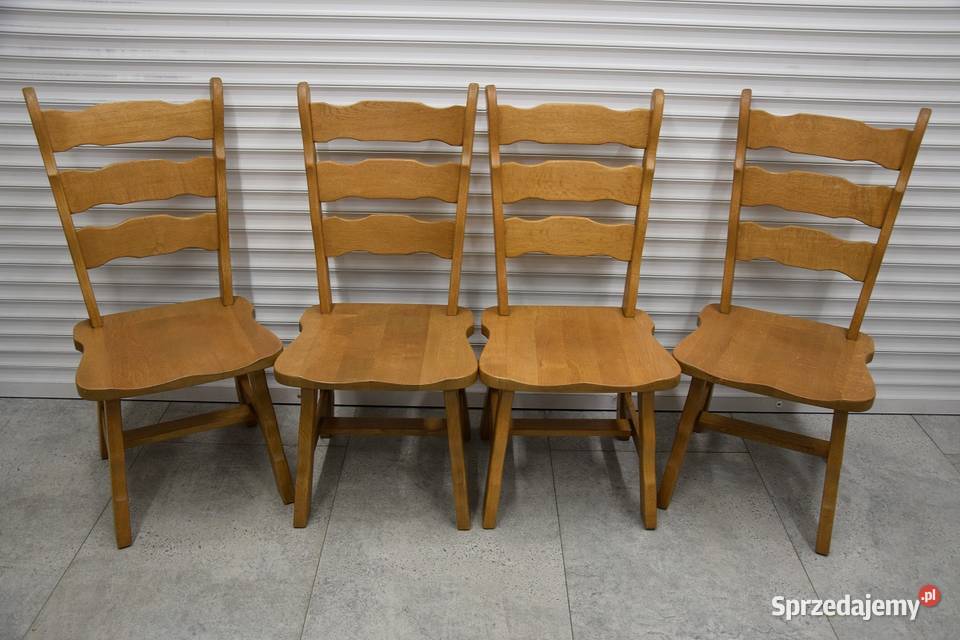 krzesła dębowe 4 sztuki nowe warmińsko-mazurskie Olsztyn sprzedam
