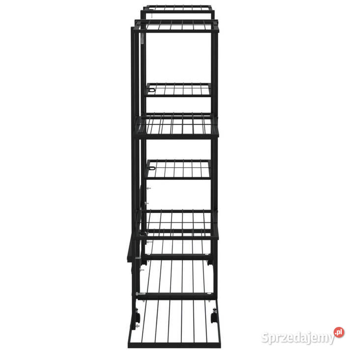 Kwietnik na kółkach 945x245x915 czarny żelazo