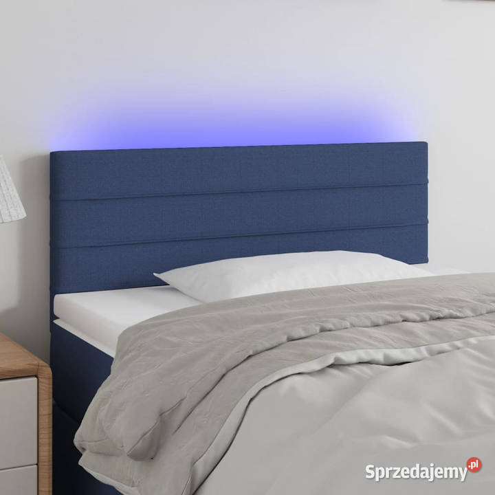 Zagłówek do łóżka z LED niebieski 100x5x7888 Ramy i stelaże Warszawa