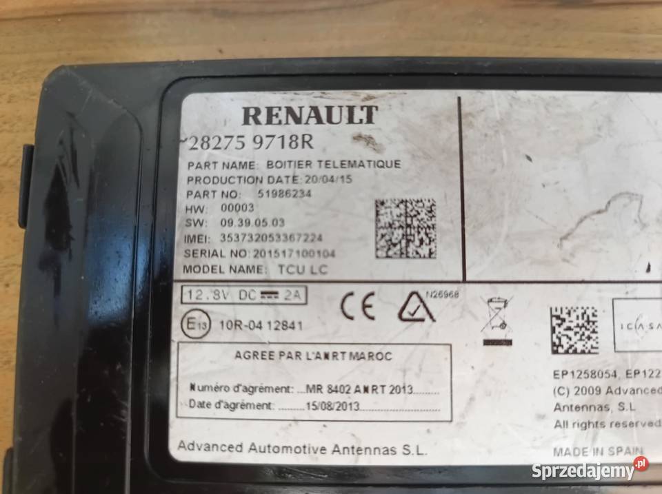 Renault Clio IV Fluence Captur moduł TCU