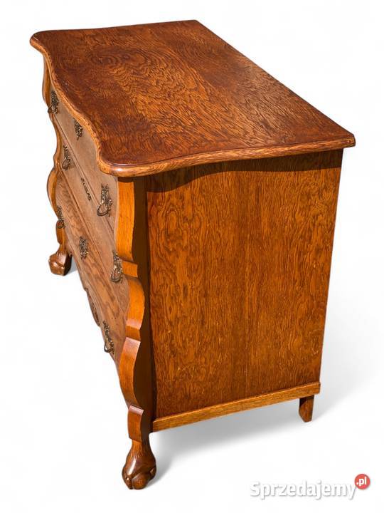 Stylowa brzuchata komoda na rzeźbionych nogach zachodniopomorskie Gryfice