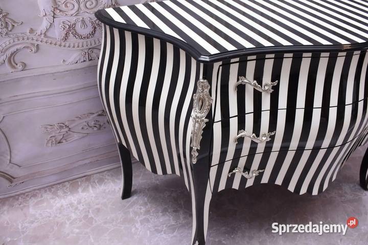 Królewska Biało Czarna Komoda Vintage Szafa sprzedam