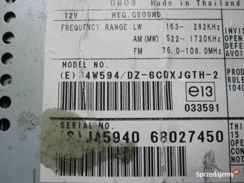 LAND ROVER FREELANDER II 06r radio CD