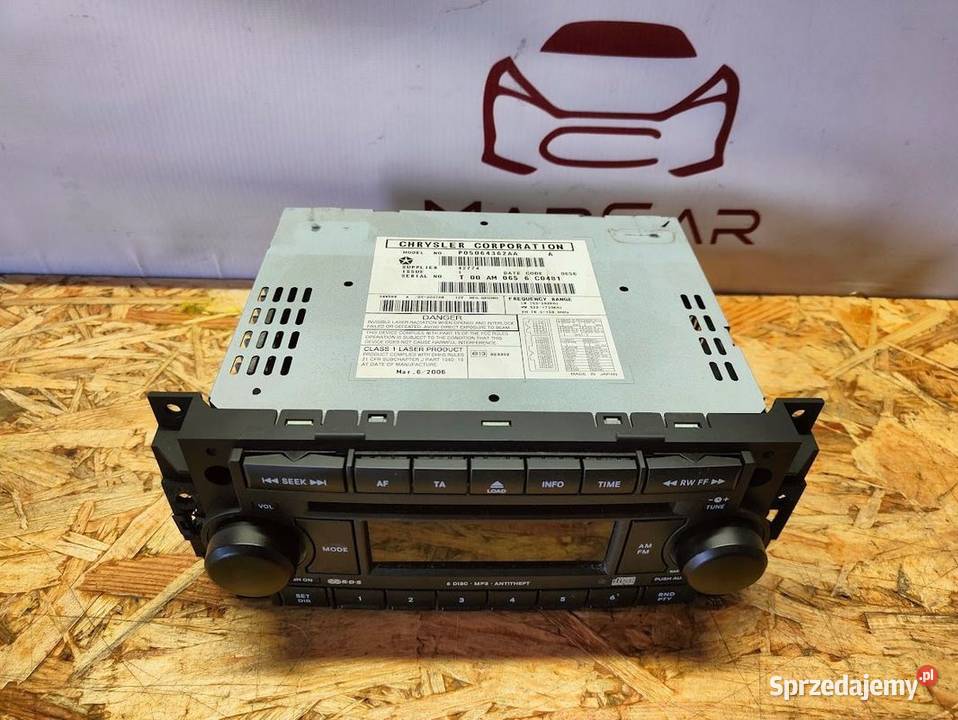 Radio Jeep Compass I Dodge Caliber P05064362AA osobowe Sprzęt audio fabryczny wielkopolskie Pleszew