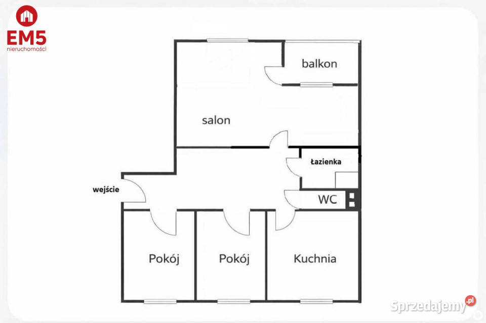 Sprzedaż mieszkania Suwałki 52m2 3 pok