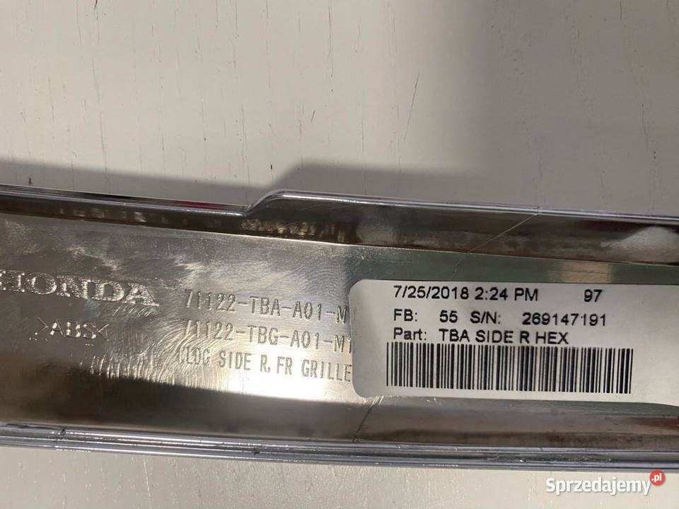 Honda Civic X 1619 prawa listwa chrom grilla Rzeszów sprzedam