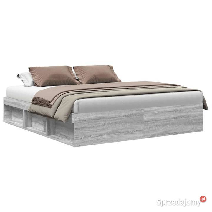 vidaXL Rama łóżka szary dąb sonoma 180x200 Warszawa
