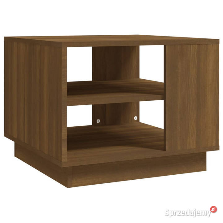 Stolik kawowy brązowy dąb 55x55x43 materiał Warszawa
