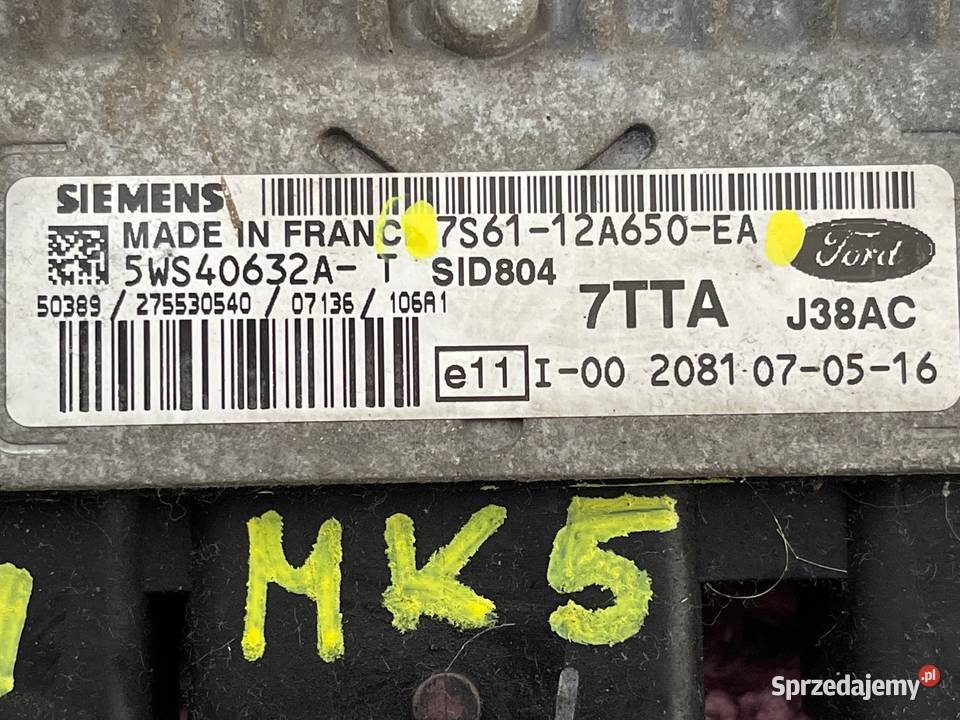 Komputer Ford Mk 5 14 7S6112A650EA Margonin