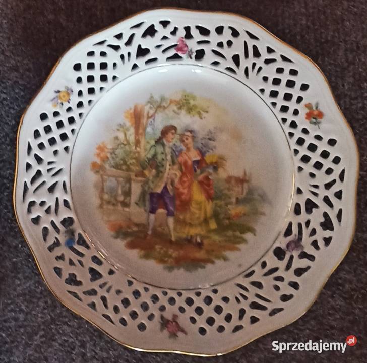 Talerz do powieszenia scena dworska Ażur Gdańsk