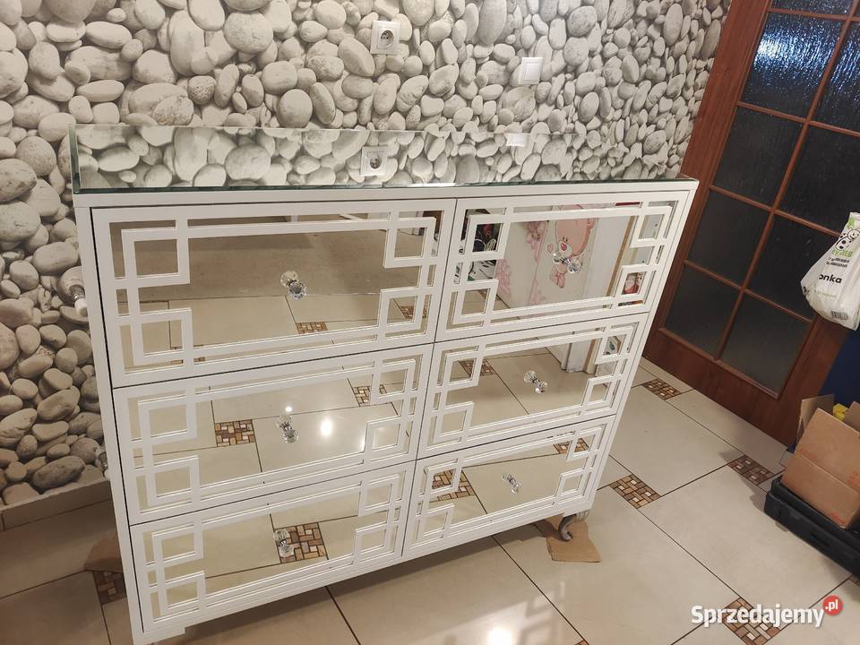 Komoda 6 szuflad wysoki połysk Glamour 120 Meble małopolskie Nowy Sącz