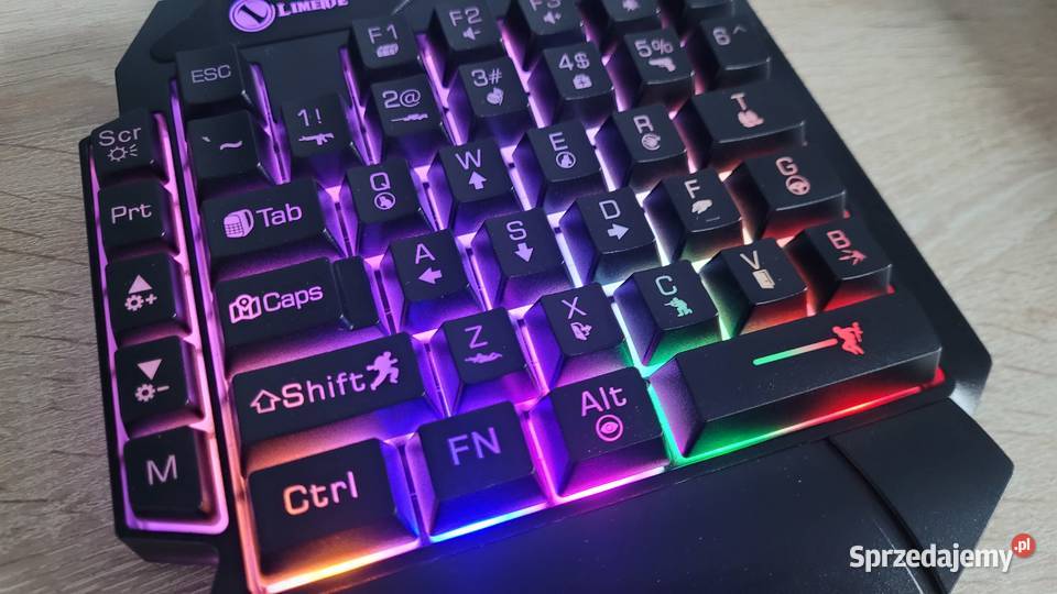 Klawiatura jednoręczna 40 klawiszy podświetlana łódzkie Łódź