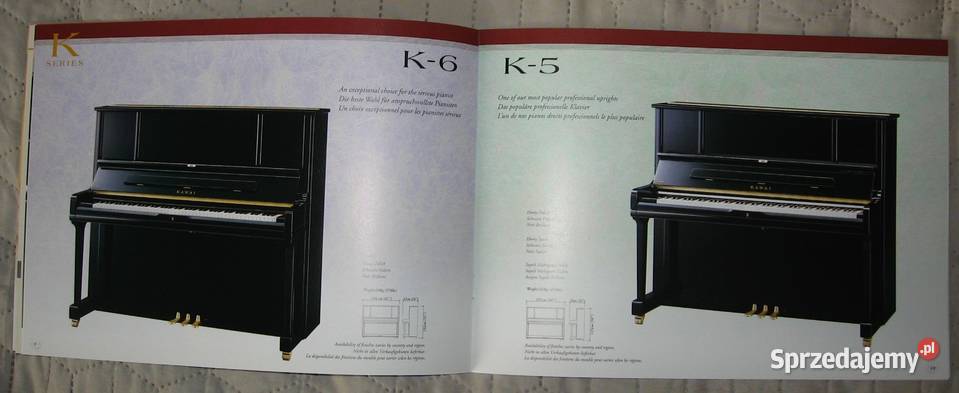 Kawai K Series Professional Upright Pianos Instrumenty klawiszowe i MIDI Kępice