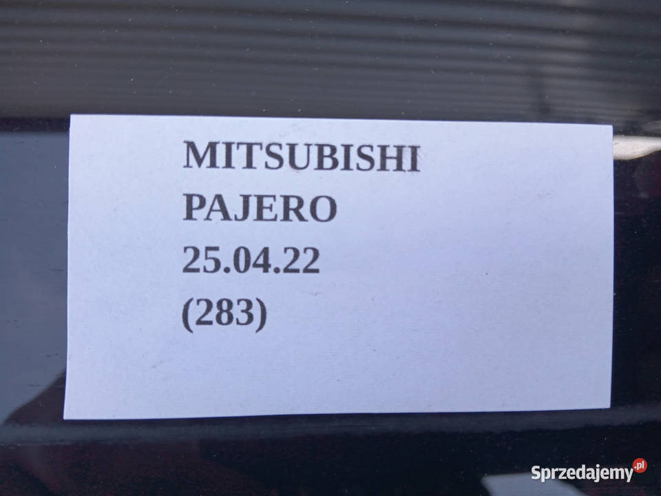 SZYBA DRZWI LEWY TYŁ MITSUBISHI PAJERO Nowy Tomyśl sprzedam