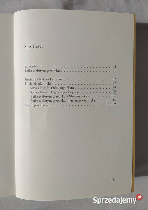 Satyr i Nimfa Bajka o złotym grzebyku Bolesław Hajnówka sprzedam