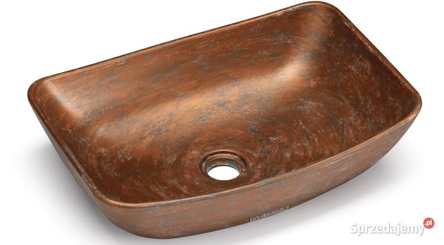 Umywalka 50 VIRGO BASIC AGED METAL miedziany i