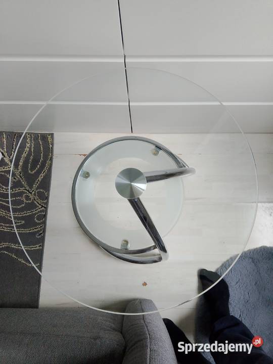 Stolik szklany Okrągły Stoliki kawowe i ławy lubelskie Lubartów sprzedam