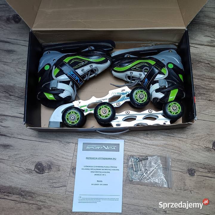 Łyżworolki z wymienną płozą 4w1 3134 lemon Zbylitowska Góra